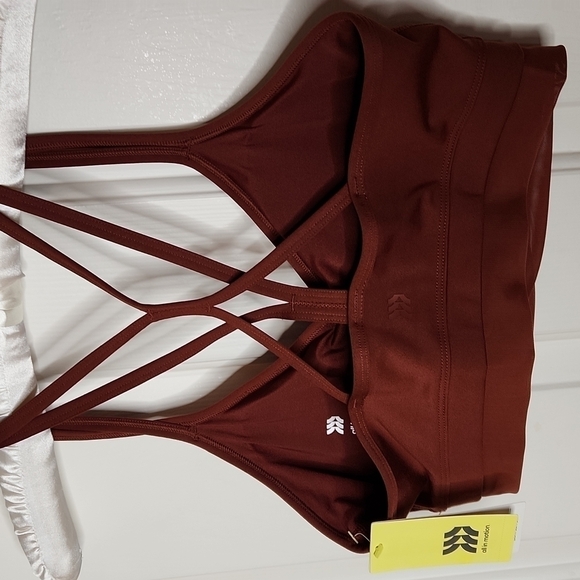 all in Motion Stretch Light Support Micro-Mesh Bra Russet Brown Size M - Picture 4 of 9